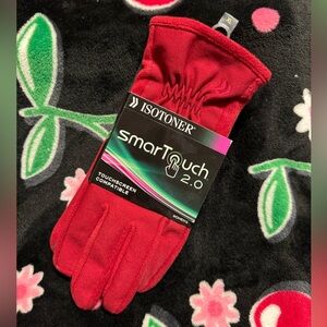 Isotoner Smartouch 2.0 Red Gloves, Size XL